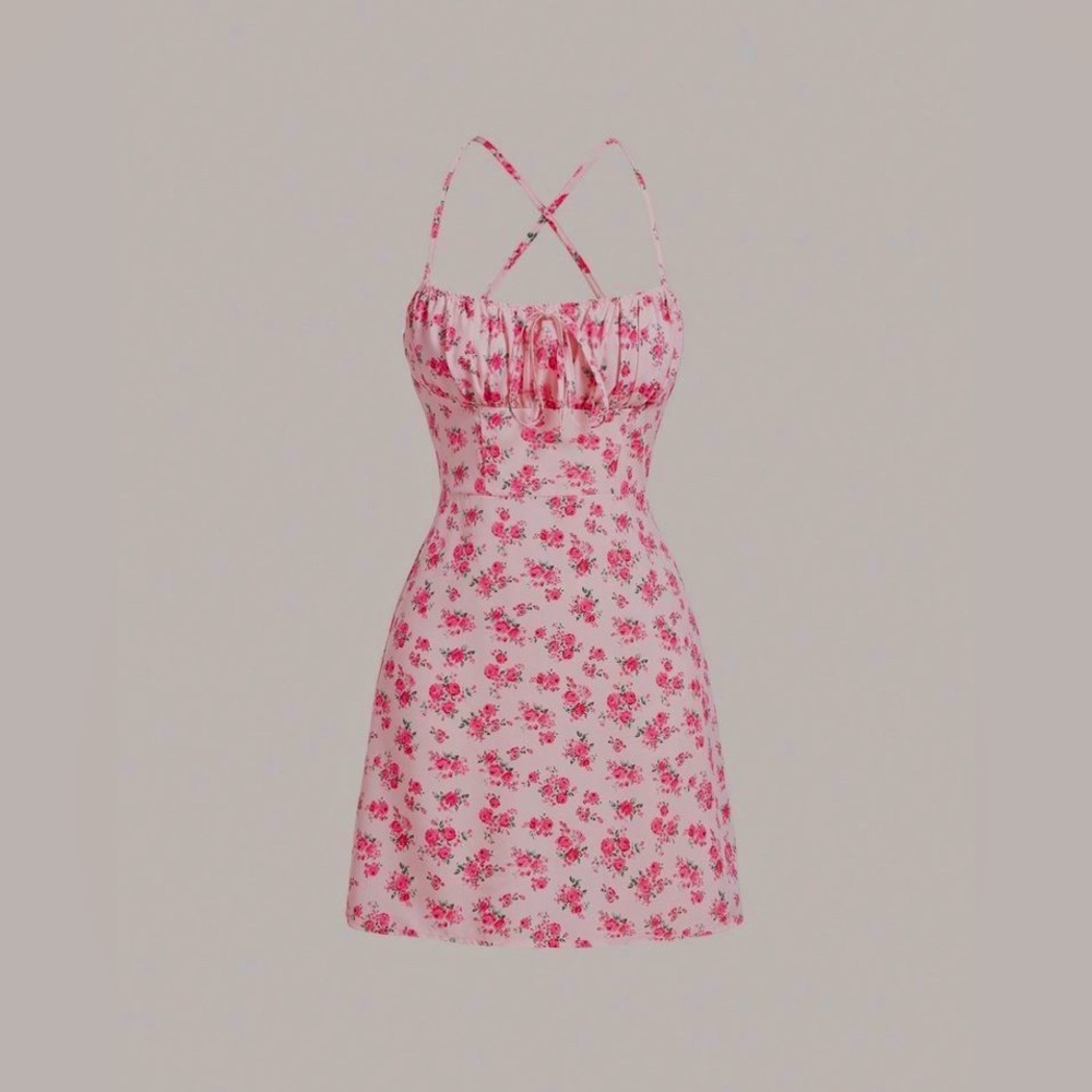 Brand New Floral Print Pink Sundress